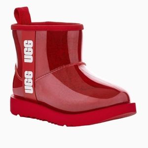 UGG Girl's Classic Mini Logo See-Through Waterproof Boots| Kids SIZE 6|New